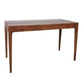 52 Inch Writing Desk, Natural Textured Acacia Wood, Burnished Brown By Casagear Home