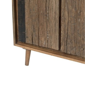 31 Inch Side Cabinet Console 2 Doors and Drawers Acacia Mango Wood Brown By Casagear Home BM285407