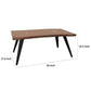 47 Inch Coffee Table Live Edge Acacia Wood with Iron Legs Brown Black By Casagear Home BM285413