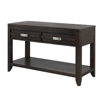 Joni 48 Inch Side Console Table, Acacia Wood, 2 Drawer, 1 Shelf, Espresso By Casagear Home