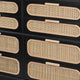 Dana 52 Inch Chest Cabinet Pine Wood and Woven Rattan 8 Drawers Black By Casagear Home BM285425