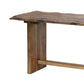 87 Inch Rustic Console Table Live Edge Wood Distressed Brown By Casagear Home BM285432
