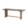 87 Inch Rustic Console Table, Live Edge Wood, Distressed Brown By Casagear Home