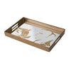 Decorative Tray | 18" | Mirrored Base | Bronze Metal Frame