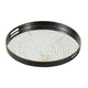 Decorative Tray | 18" | Round | Black Frame | Mirrored Base