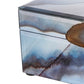 8 6 Inch Modern Jewelry Box Blue Silver Marble Effect Glass and Stone By Casagear Home BM285522