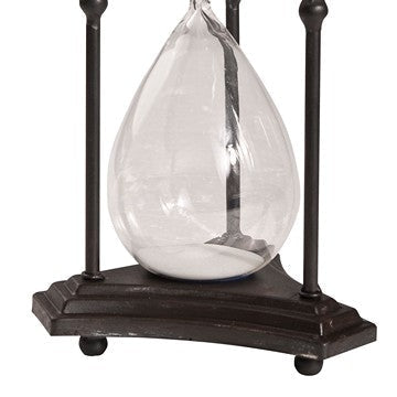 17 Inch Hourglass Accent Decor Striking and Stylish Black Metal Frame By Casagear Home BM285545