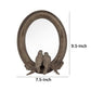 10 Inch Resin Oval Accent Table Mirror Perched Birds Dark Bronze By Casagear Home BM285549