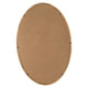 33 Inch Modern Accent Wall Mirror Mountable Oval Wood Frame in Brown By Casagear Home BM285554