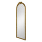 56 Inch Tall Arched Floor Mirror Antique Floral Design Gold By Casagear Home BM285555