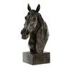 Decorative Sculpture | 16" | Horse Bust | Black Resin