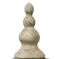 22 Inch Lidded Vase with Turned Finial Design and Swirl Pattern White By Casagear Home BM285565
