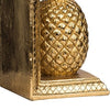 10 Inch Modern Bookends Pineapple Decorative Statuette Gold Resin By Casagear Home BM285570