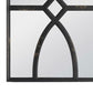 Tio 24 Inch Fir Wood Wall Mirror Set of 2 Geometric Overlaid Design Black By Casagear Home BM285574