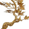 17 Inch Maple Tree Accent Decor with Leaves Metal on a Marble Base Gold By Casagear Home BM285580