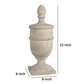 22 Inch Classical Accent Decor Statuette Turned Finial Design Off White By Casagear Home BM285582