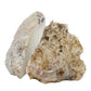 4 Inch Quartz Geode Bookend, Naturally Textured Shape, Brown and White By Casagear Home