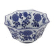 Decorative Bowl | 11" | Floral | Blue White Porcelain