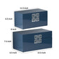 Neo 14 11 Inch Set of 2 Decorative Boxes Geometric Metal Accents Blue By Casagear Home BM285590