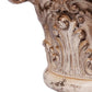 10 Inch Column Pedestal Classic Carved Floral Scrollwork Antique Gold By Casagear Home BM285591