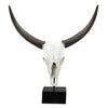 Cow Skull Decor | 26" | Resin | Metal Base | White