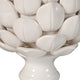 10 Inch Artichoke Accent Decor Standing Turned Pedestal White Ceramic By Casagear Home BM285599
