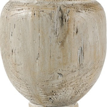 18 Inch Modern Accent Decor Turned Finial Design Whitewashed Finish By Casagear Home BM285600