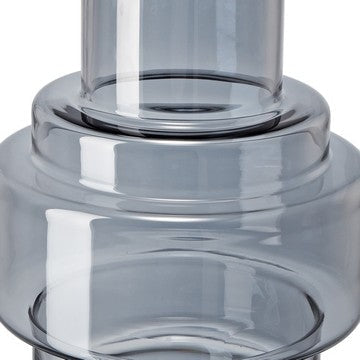 Alma 14 Inch Modern Vase Geometric Design Silver Luster Glass Frame By Casagear Home BM285601