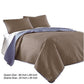 Eva 3 Piece Queen Microfiber Reversible Coverlet Set Quilted Blue Brown By Casagear Home BM285605