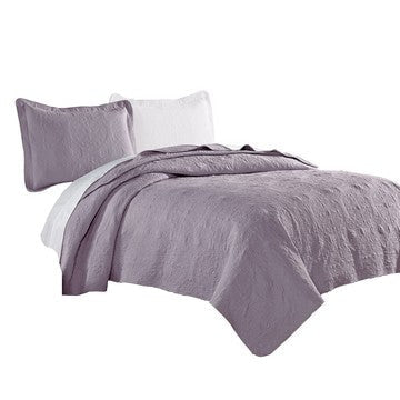 Ada Quilt Set | 2 Piece Twin | Mandala | Purple