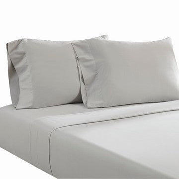 Ivy Sheet Set | 4 Piece Queen | Cotton | Prewashed Light Gray