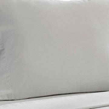 Ivy 4 Piece Queen Size Cotton Soft Bed Sheet Set Prewashed Light Gray By Casagear Home BM285640