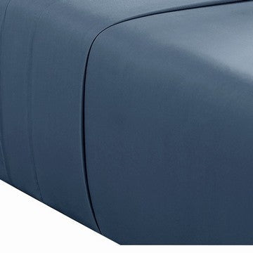 Ivy 4 Piece King Size Cotton Ultra Soft Bed Sheet Set Prewashed Dark Blue By Casagear Home BM285647