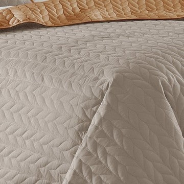 Eva 3 Piece King Microfiber Reversible Coverlet Set Quilted Gray Orange By Casagear Home BM285654