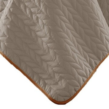 Eva 3 Piece King Microfiber Reversible Coverlet Set Quilted Gray Orange By Casagear Home BM285654