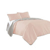 Eva Coverlet Set | 3 Piece King | Reversible Microfiber | Gray Pink