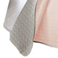 Eva 3 Piece Queen Microfiber Reversible Coverlet Set Quilted Gray Pink By Casagear Home BM285659