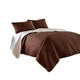 Eva Coverlet Set | 3 Piece King | Reversible Microfiber | Brown Ivory