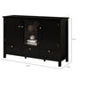Miko 45 Inch Wood Accent Cabinet 3 Doors 3 Drawers Vintage Black Finish By Casagear Home BM285809