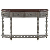 Koopa 52 Inch Wood Console Table 4 Drawers Open Shelf Classic Brown By Casagear Home BM285870