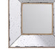 Joe 12 Inch Square Wall Mirror 3 Dimensional Speckled Off White and Brown By Casagear Home BM285884