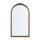 Eel Wall Mirror | 42" | Arched Wood Frame | Rose Accent | Brown