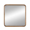 Roe 32 Inch Wall Mirror, Brown Curved Pine Wood Frame, Minimalistic By Casagear Home