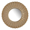 Wall Mirror | 19" | Sunburst Beaded Design | Gold Metal Frame