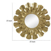 37 Inch Wall Mirror Layered Flower Petals Gold Finished Metal Frame By Casagear Home BM285898