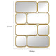 32 Inch Luxury Wall Decor Mirror 8 Gold Finished Curved Metal Frames By Casagear Home BM285900