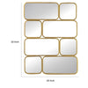32 Inch Luxury Wall Decor Mirror 8 Gold Finished Curved Metal Frames By Casagear Home BM285900