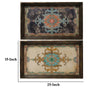 25 Inch Wood Tray Vintage Style Distressed Brown Wood Frame Set of 2 By Casagear Home BM285901