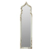 Floor Mirror | 73" | Ornate Top | Fir Wood | Weathered White