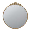 Kea Wall Mirror | 32" | Round Vintage | Gold Metal Baroque Frame